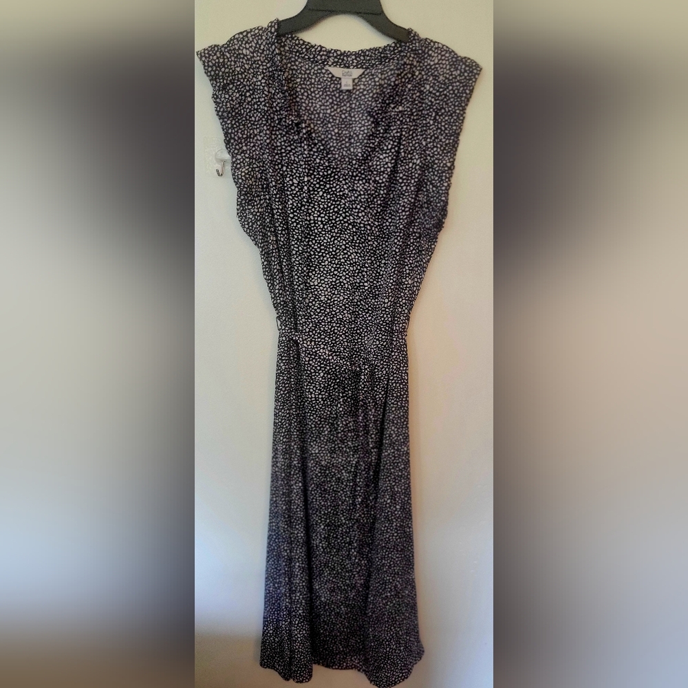 Large Black with White spots Croft&Barrow Casual Dress